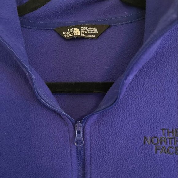 EUC MENS SMALL THE NORTH FACE SOFT AND WARM ROYAL BLUE QUARTER ZIP FLEECE JACKET - Picture 3 of 6